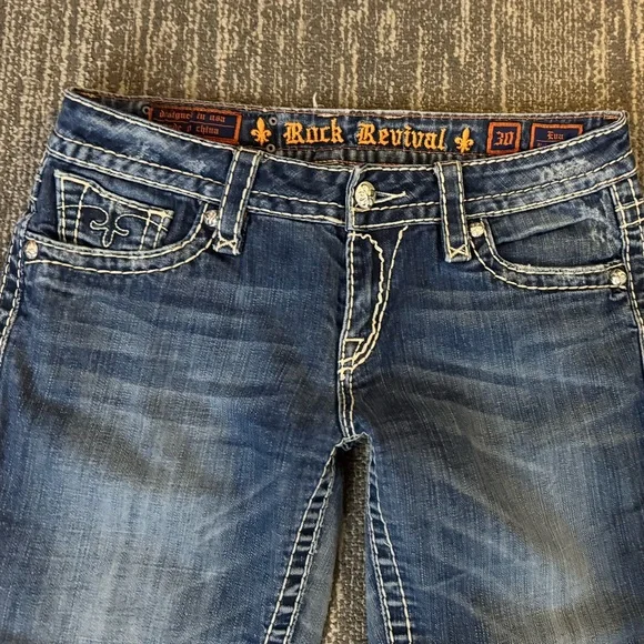 Women’s Rock Revival Eva Relaxed Boot Stretch Jeans 30 32 x 30 - Picture 3 of 7